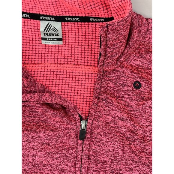 RBX Women's Active Wear Running Pink Reflective Long Sleeve Zip Jacket Large - Picture 8 of 10